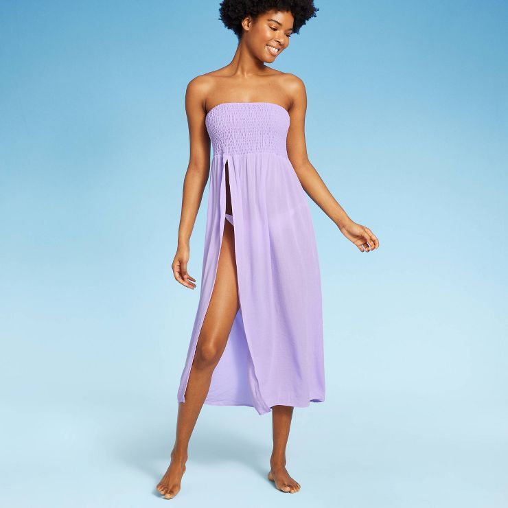 Women's Smocked High Slit Convertible Cover Up Dress - Wild Fable™ | Target