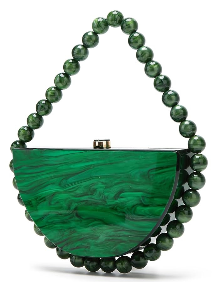 Acrylic Clutch Purses for Women Cute Bead Evening Handbag Chic Trendy Evening Clutch Bag for Part... | Amazon (US)
