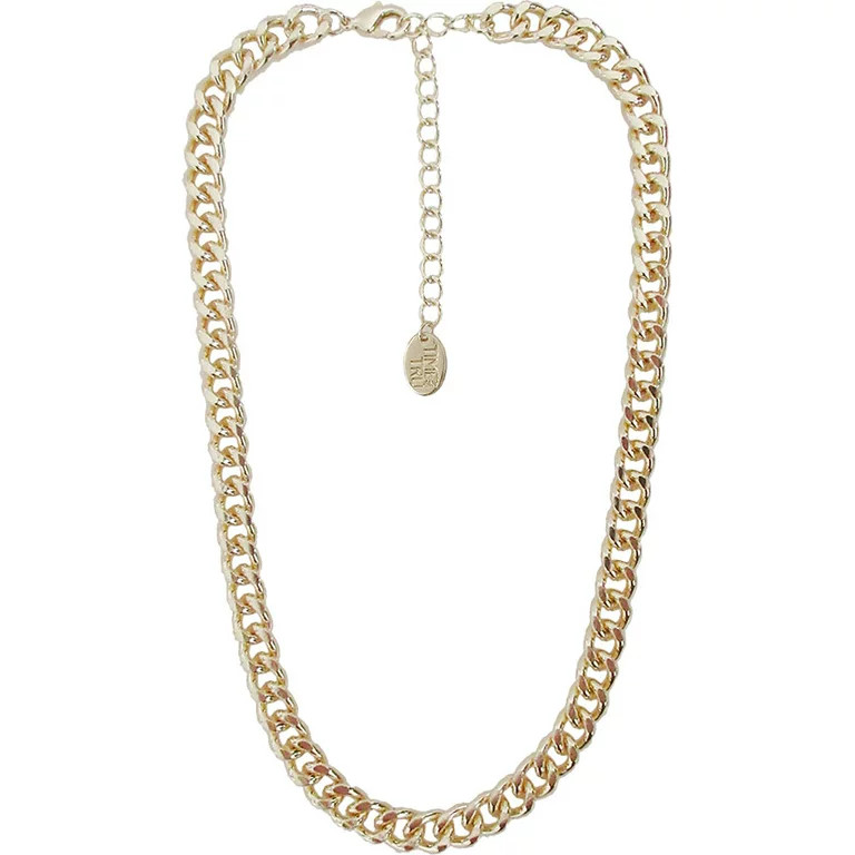 Time And Tru Gl Curb Link Chain 17" Necklace - Walmart.com | Walmart (US)
