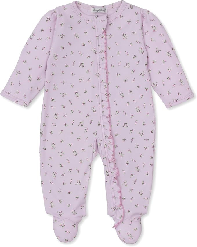Kissy Kissy Baby Boys and Girls 100% Pima Cotton Garden Roses 2-Way Zip Front Footie Pajamas | Amazon (US)
