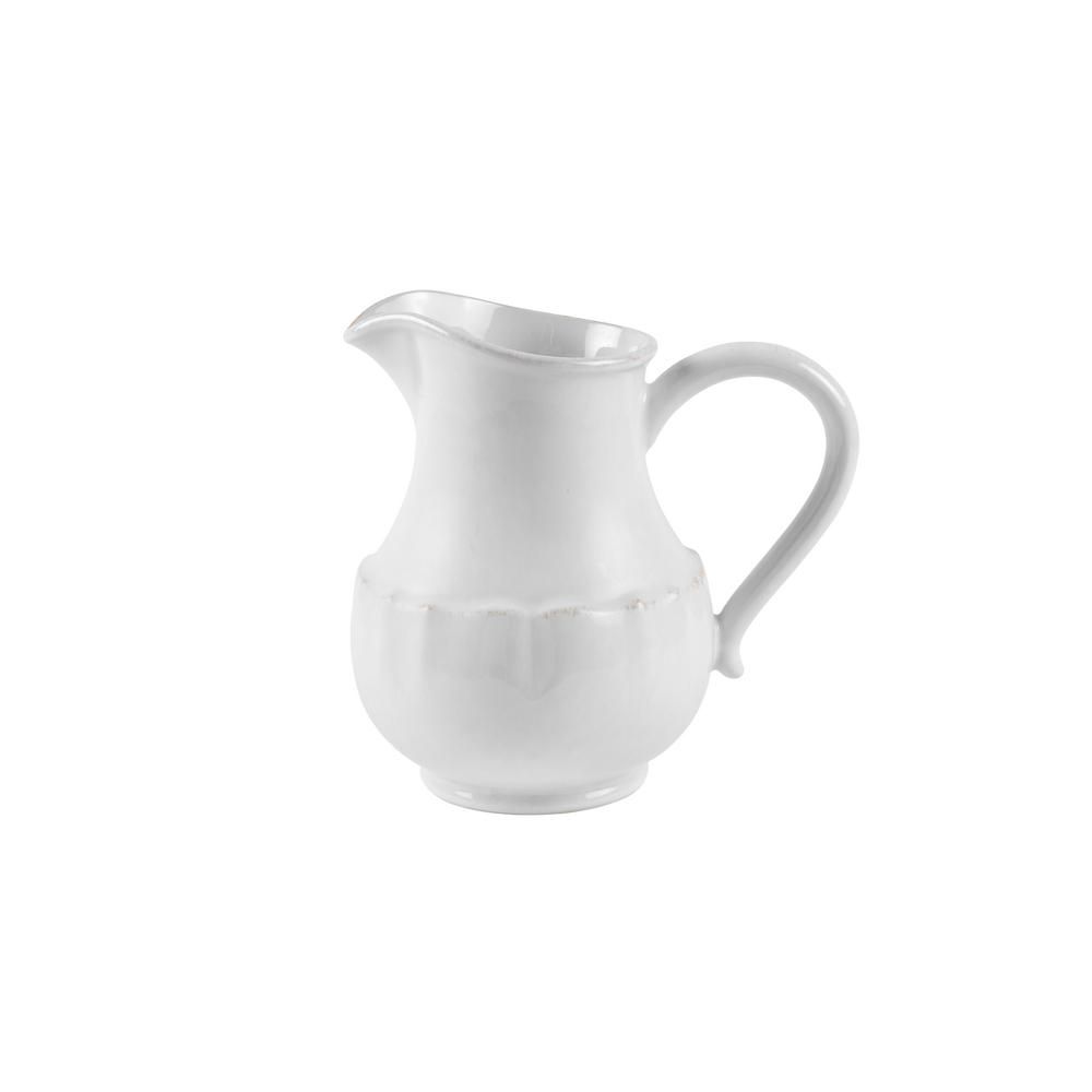 CASAFINA Impressions 65 fl. oz. White Ceramic Stoneware Pitcher | The Home Depot