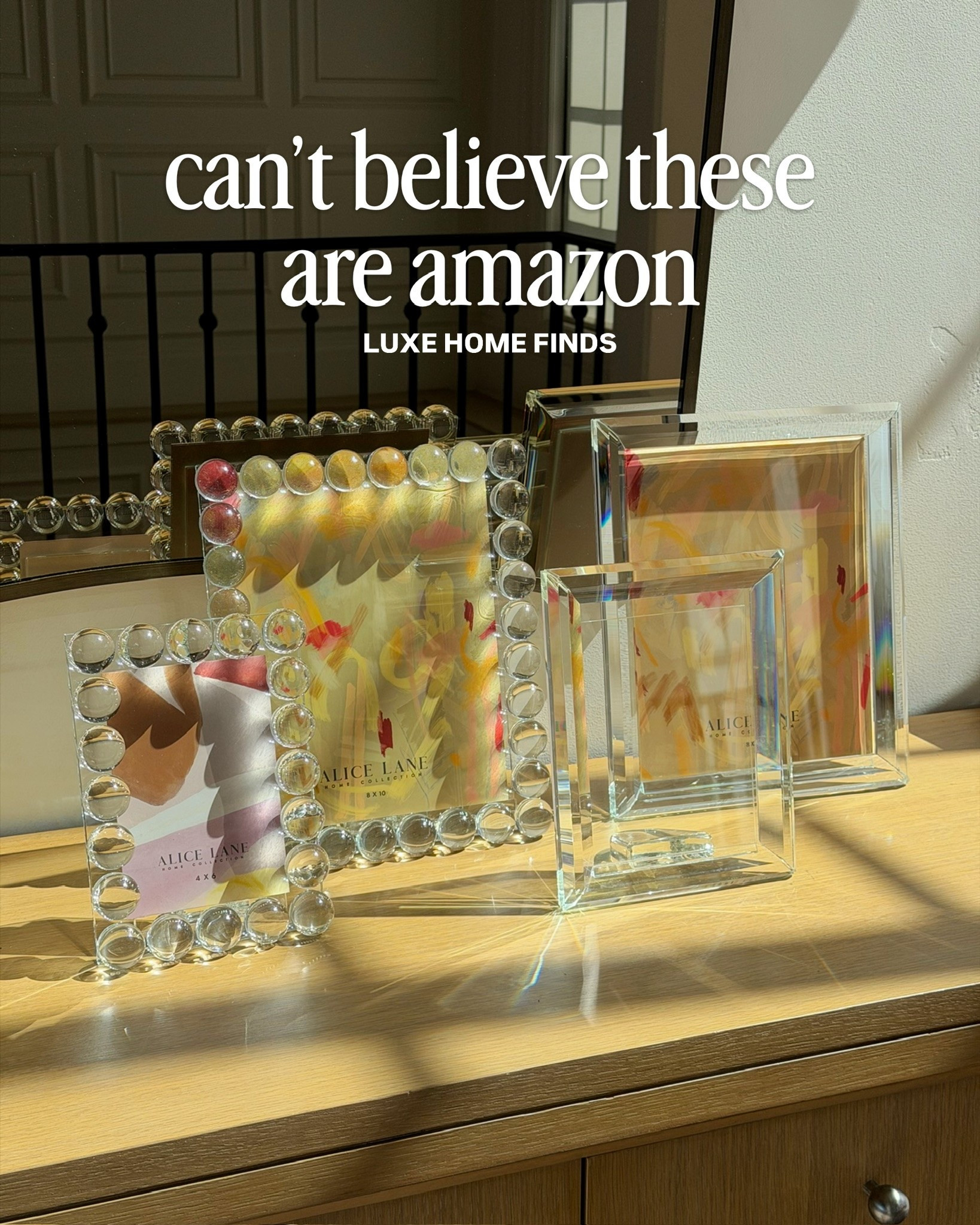 Obsessed with these crystal frames! Can’t believe these are Amazon! Would make an amazing gift ✨

@alicelanehome Amazon home, gift for her, bubble frame, crystal frame, hostess gift, home gift, luxe home decor

#LTKSeasonal #LTKOver40 #LTKHome