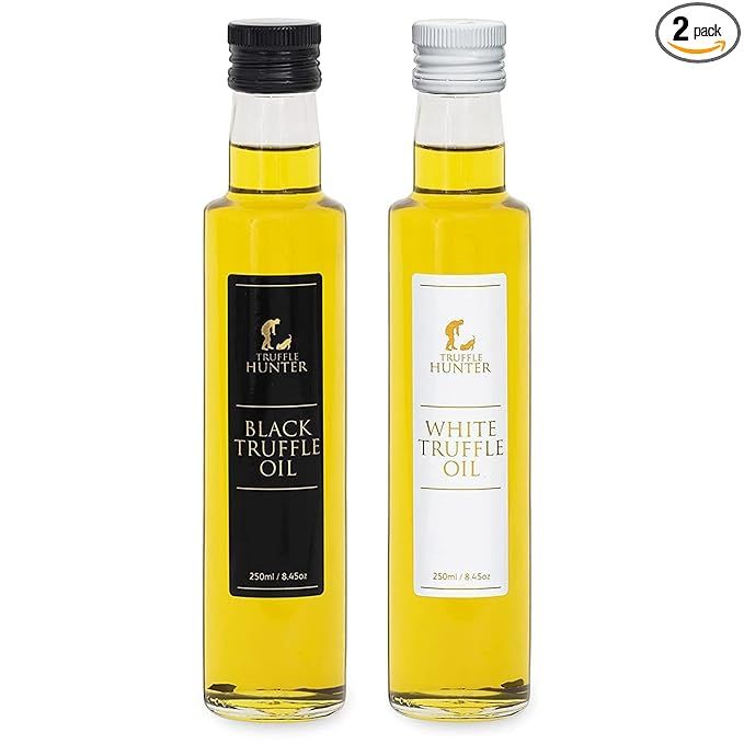 TruffleHunter - Black & White Truffle Oil Set - Extra Virgin Olive Oil for Cooking & Seasoning - ... | Amazon (US)