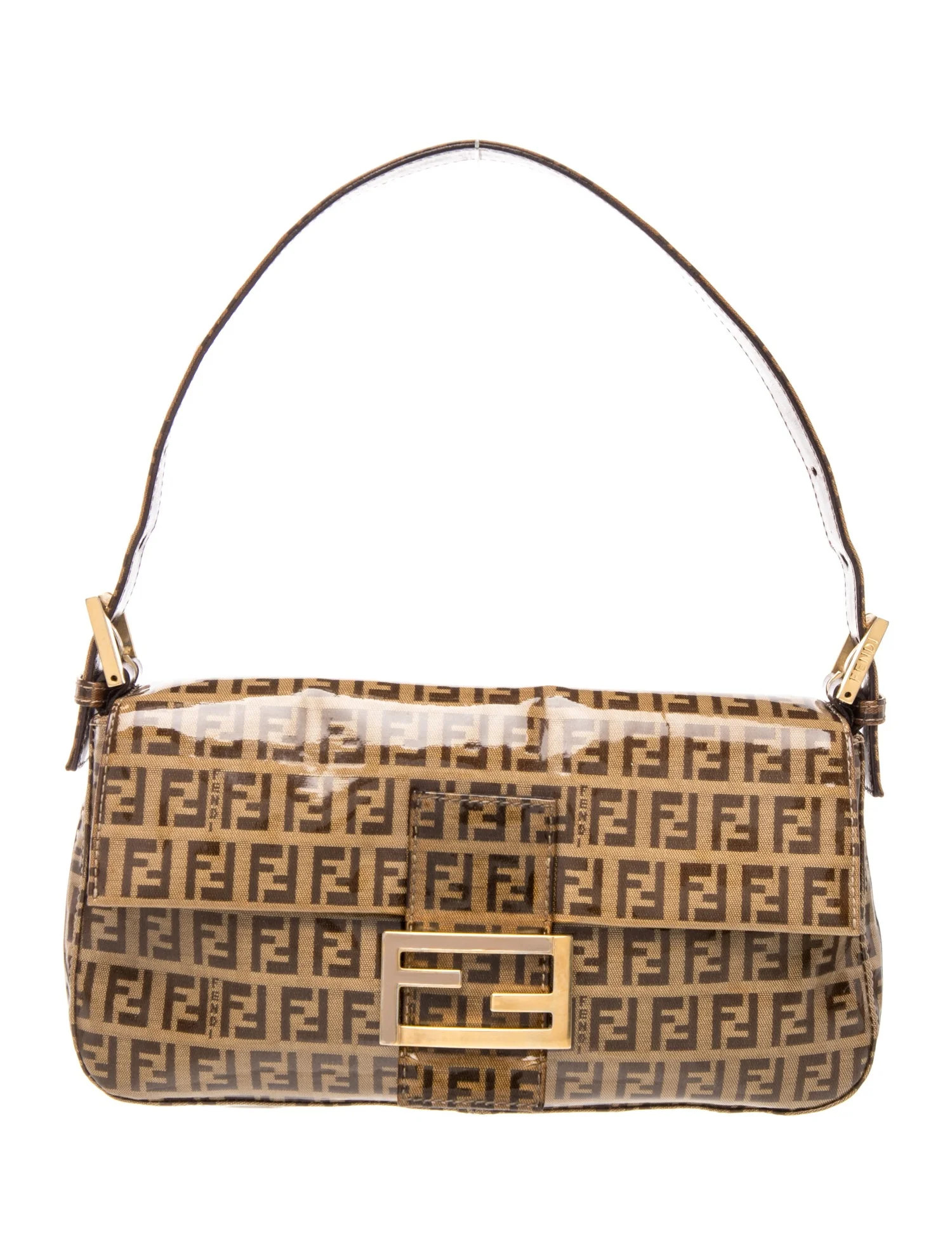 Fendi Zucchino FF Baguette Vintage - Brown Handle Bags, Handbags - FEN430785 | The RealReal | The RealReal