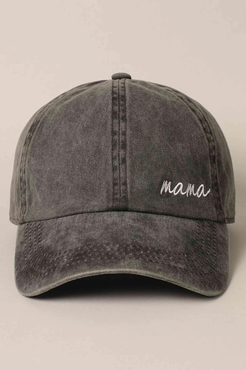 Mama Hat, Personalized Baseball Cap, Embroidery Cap, Embroidered Hat, Washed Cotton Baseball Cap,... | Etsy (US)