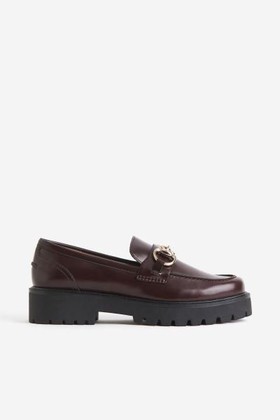 Chunky loafers - Burgundy - Ladies | H&M GB | H&M (UK, MY, IN, SG, PH, TW, HK)