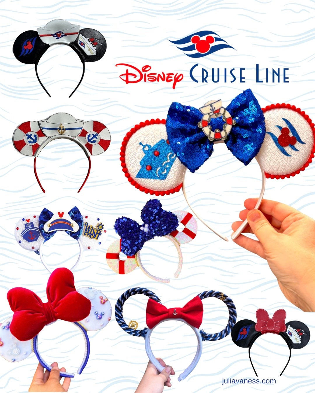 So many cute ear options for our upcoming Disney cruise!!! #dcl #cruising #disneycruise #disneycruiseline #mickeyears #disney #matchingdisney #minnieears #cruiseessentials #disneycruiseoutfit #disneycruiseprep