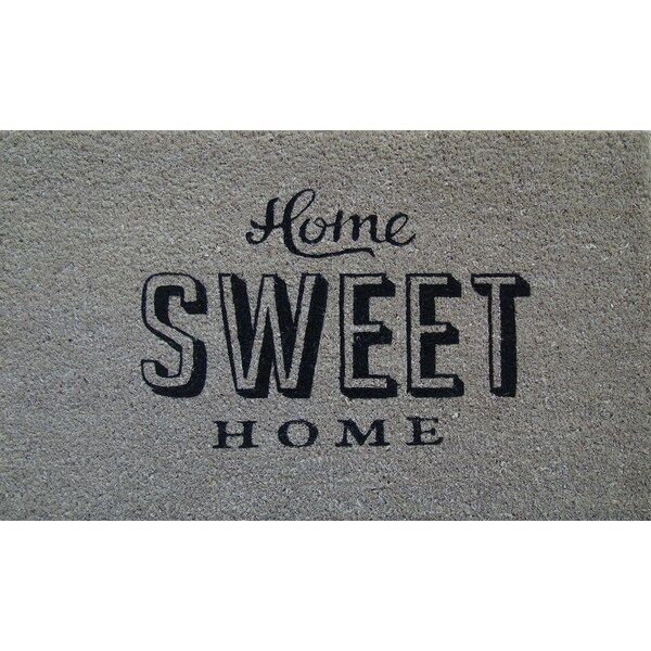 First Impression PVC Tufted Coir Home Sweet Home Design Doormat (1'6 x 2'6) | Bed Bath & Beyond