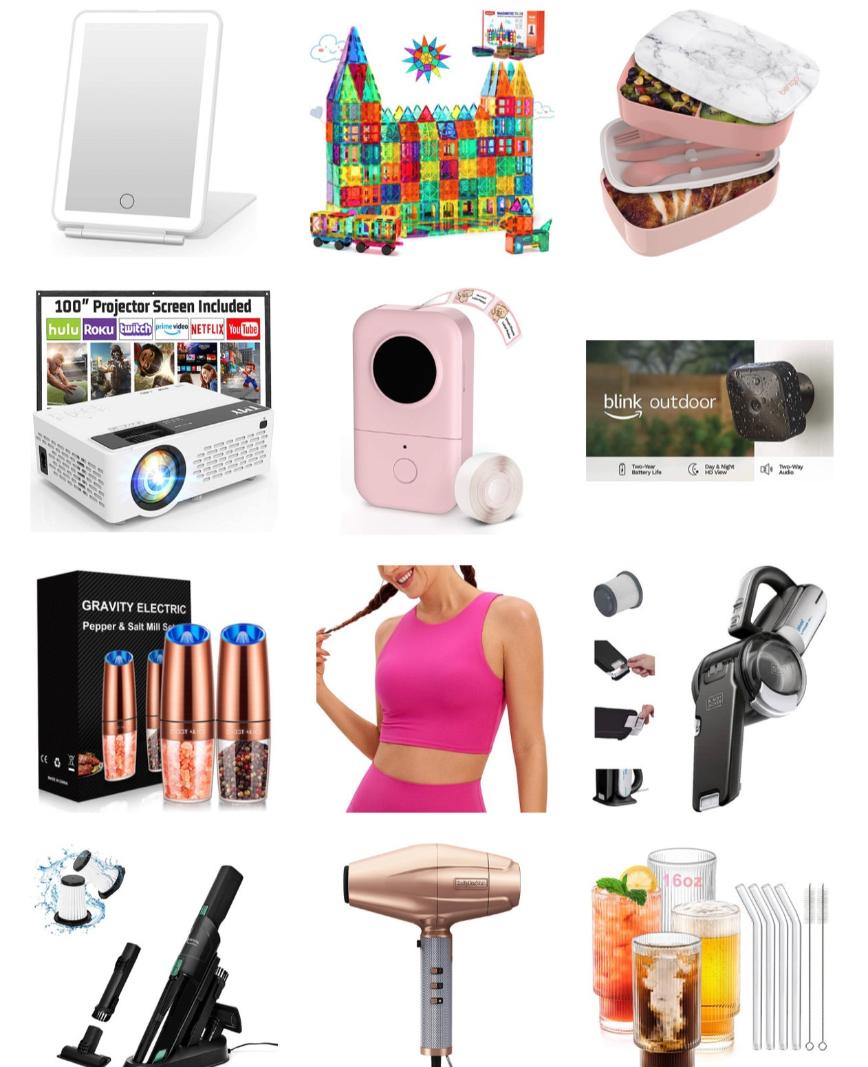 Amazon Prime day sale faves!! 
Makeup mirror, light up makeup mirror, magna tiles, bentgo box, home movie projector, home label maker, home security camera system, salt and pepper shaker, kitchen items, gravity salt grinder, home vacuum, portable
Vacuum, handheld vacuum, black and decker, hair dryer, premium hair dryer, glassware, gorgeous iced coffee glasses 

#LTKsalealert #LTKunder100 #LTKxPrimeDay