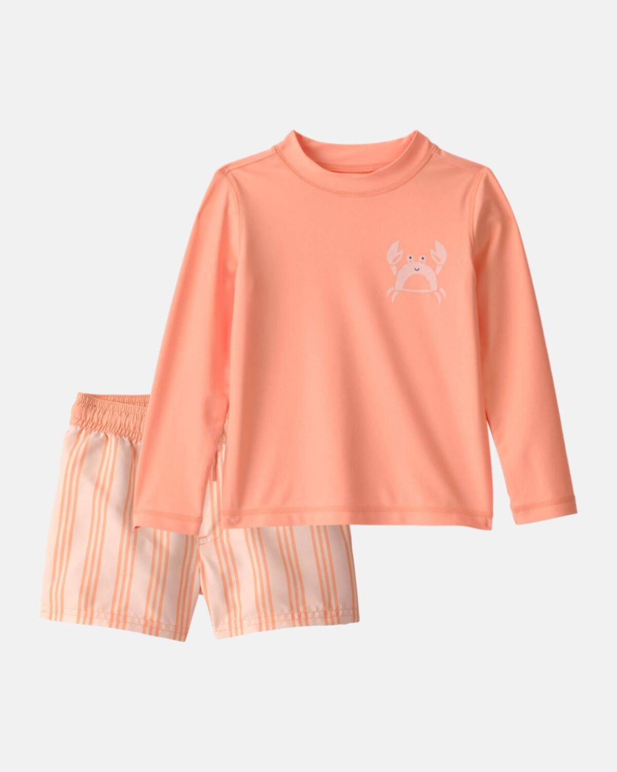 Toddler Boy 2-Piece Crab Rashguard & Swim Trunk Set - Orange | Carter's Inc