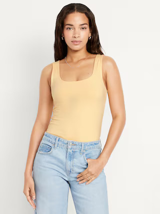 Double-Layer Scoop-Neck Tank Top | Old Navy (US)