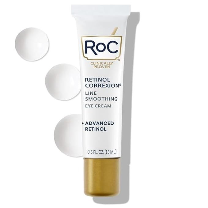 RoC Retinol Correxion Under Eye Cream for Dark Circles & Puffiness, Daily Wrinkle Cream, Anti Agi... | Amazon (US)