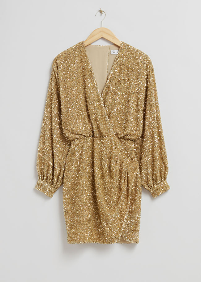 Robe courte enveloppante à paillettes | & Other Stories (DE + FR)