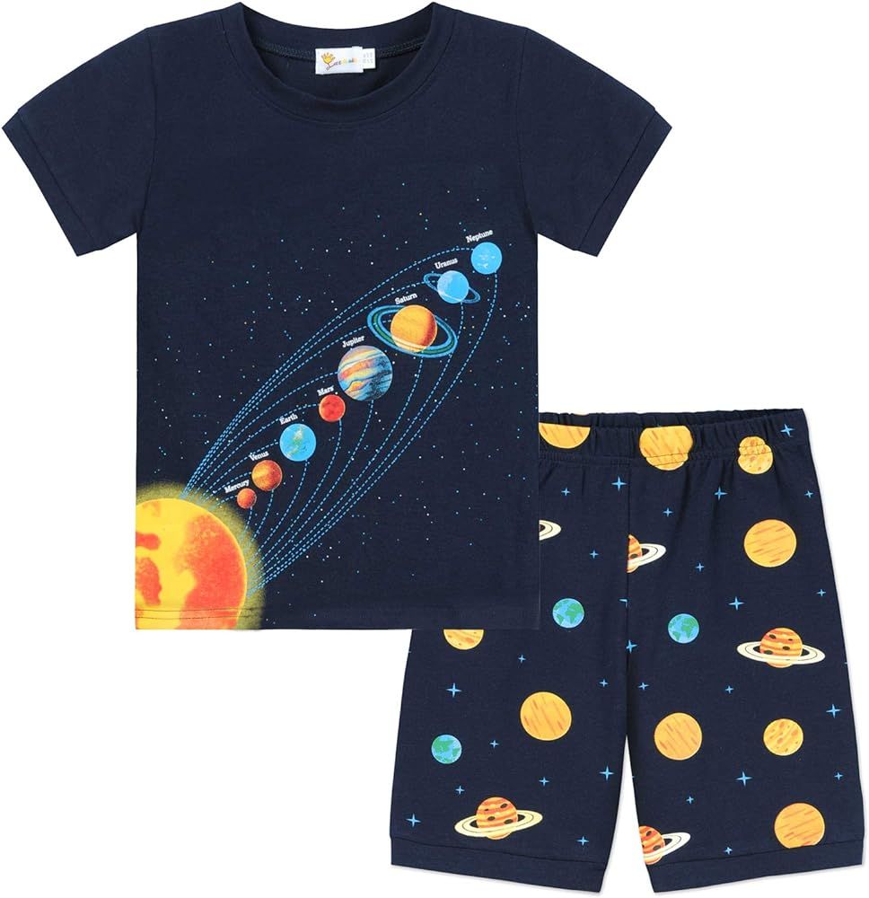 Little Hand Toddler Boys Pajamas Cotton Summer Pjs for Boy Jammies Dinosaur Train Sleepwear Short... | Amazon (US)