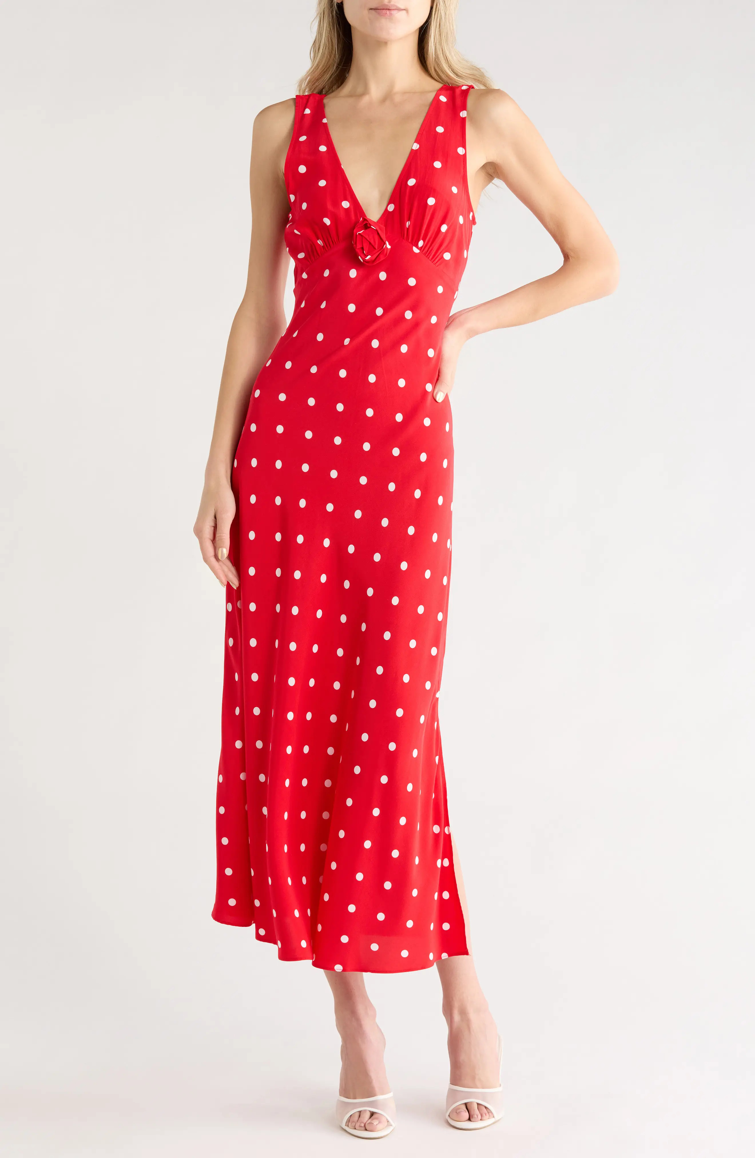EDIT by JASON WU Sleeveless Double V-Neck Midi Dress (Women) | Nordstromrack | Nordstrom Rack