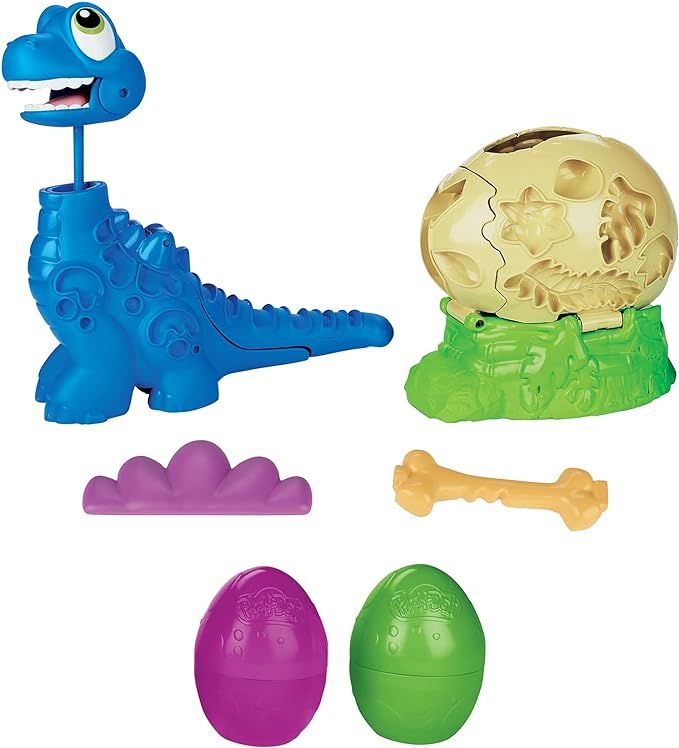 Play-Doh Dino Crew Growin' Tall Bronto, Dinosaur Toys for Kids 3-5 with 2 Eggs | Amazon (US)