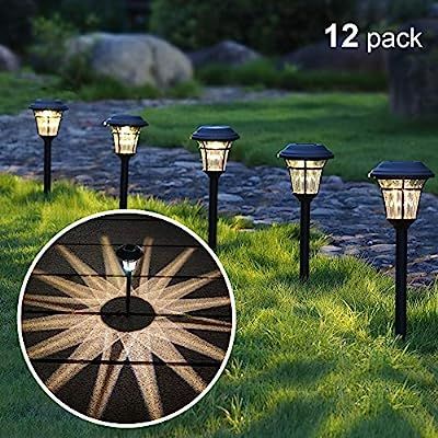 MAGGIFT 12 Pack Solar Pathway Lights Outdoor Solar Garden Lights for Patio, Yard, Driveway | Amazon (US)