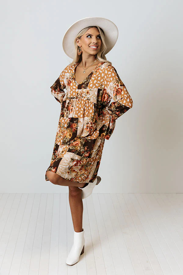 Caramel Spiced Kisses Babydoll Dress | Impressions Online Boutique