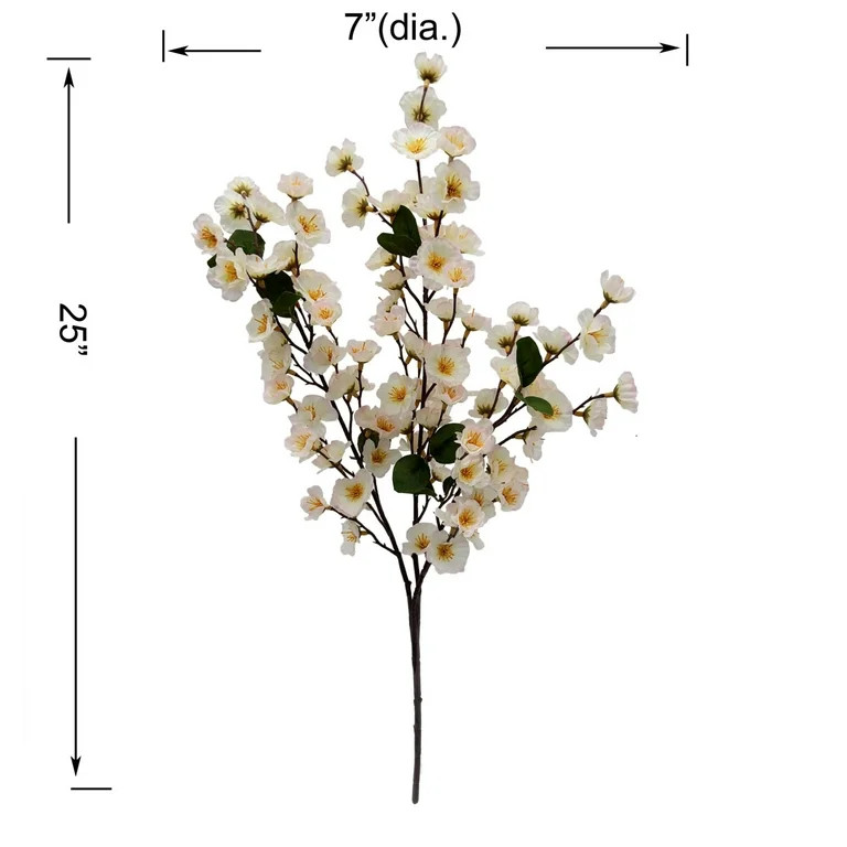 Mainstays Indoor Artificial Cherry Blossom Stem, Pink Color, Assembled Height 25" | Walmart (US)