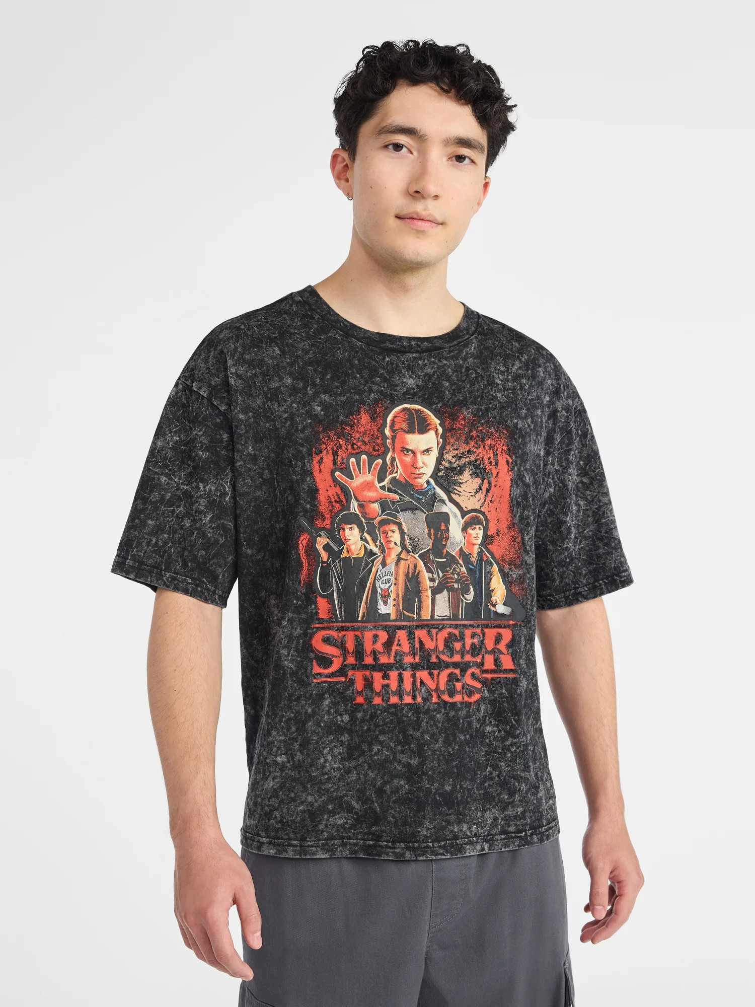 Netflix Stranger Things Roll Out Oversized Graphic T-Shirt from No Boundaries, Men's & Big Men's | Walmart (US)