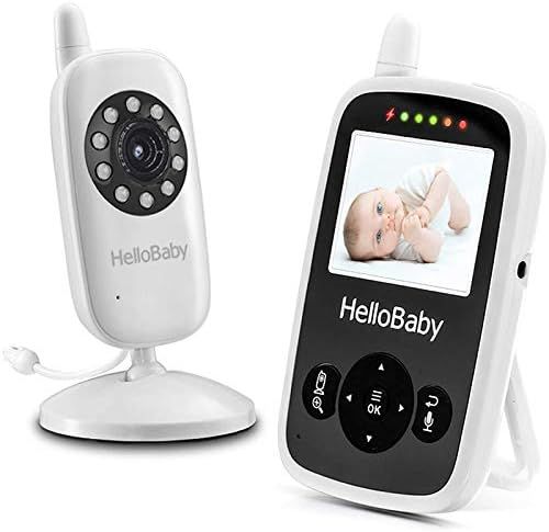 HelloBaby Video Baby Monitor with Camera and Audio - Infrared Night Vision | Two-Way Talk | Room Tem | Amazon (US)