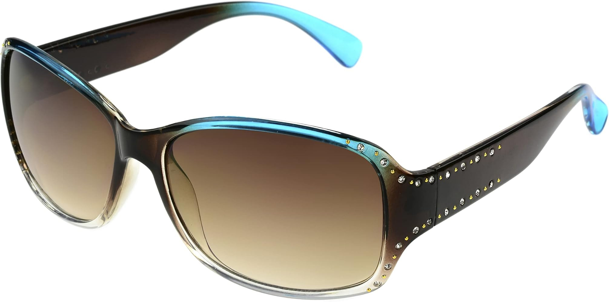 Panama Jack Women's Studded Square Sunglasses, Turquoise/Blue Crystal, 59 | Amazon (US)