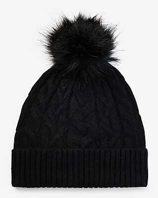 Cable Knit Pom Beanie | Express