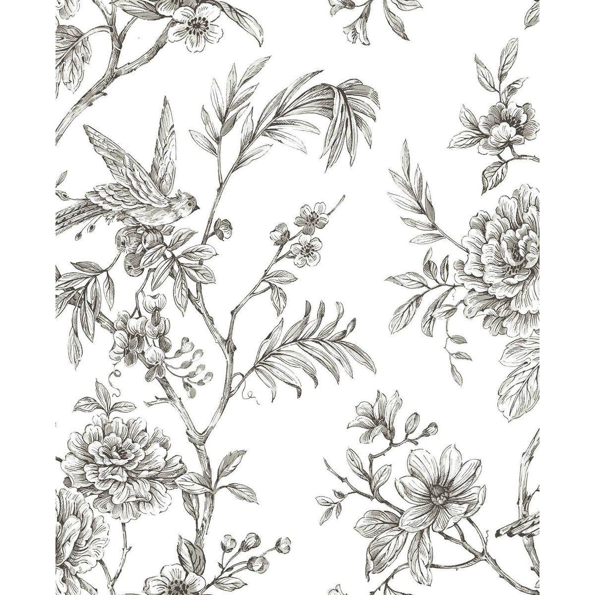 NuWallpaper Longwood Peel and Stick Wallpaper Charcoal: Removable Vinyl, Self-Adhesive, Smooth Fi... | Target