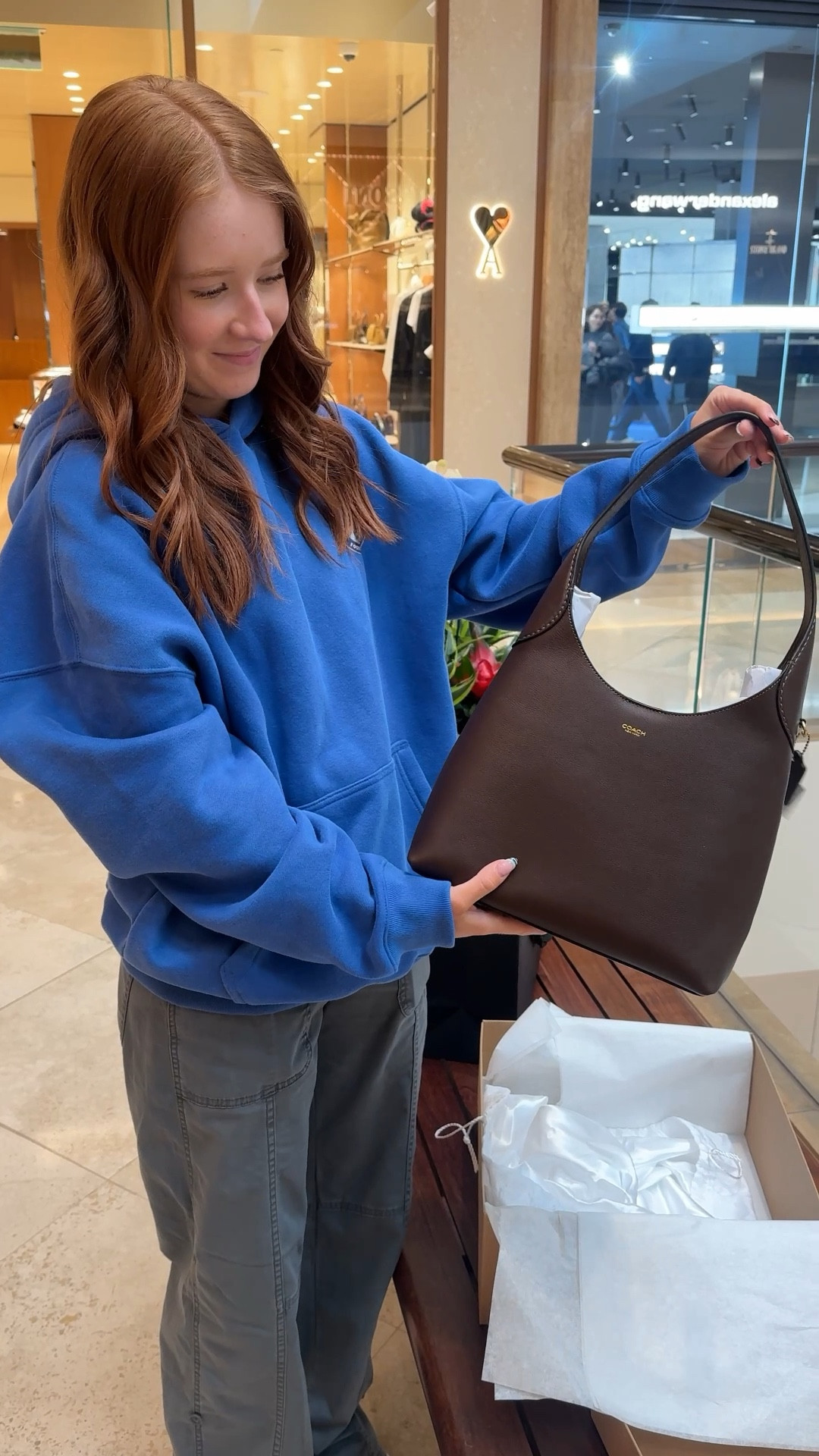 My daughter’s first Coach bag and it’s gorgeous! It’s such a beautiful classic bag that will last forever. Comes in lots of colors, suede, and leather and 2 sizes. She has the smaller size here  ￼

#LTKvlog #LTKdayinmylife #LTKOver40