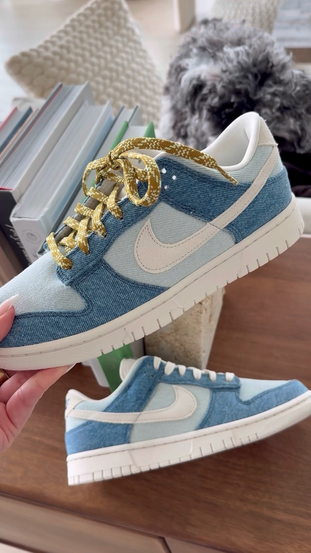 Both laces included with the denim dunks 



#LTKShoeCrush #LTKSeasonal #LTKActive