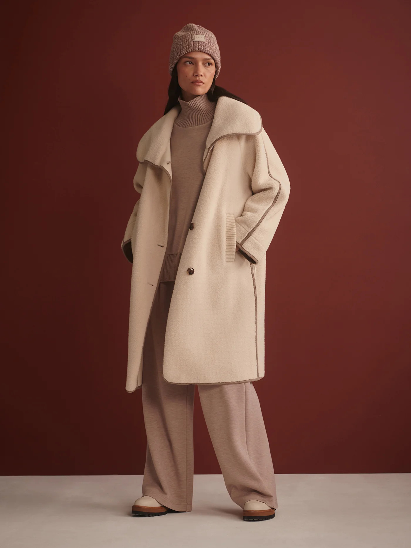 Clemence Sherpa Coat | Varley US | Varley US