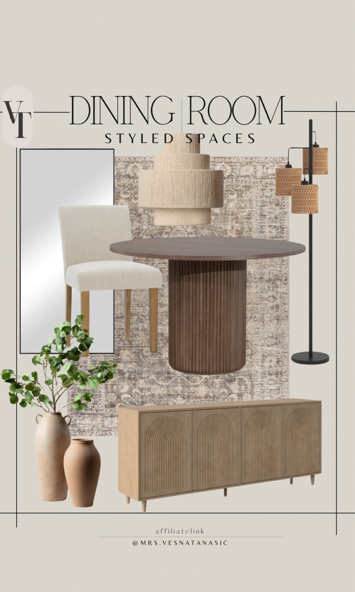 Dining room inspiration! Loving this solid wood round table and this rug is such a nice brown neutral color. 

Dining room, dining table, dining chair, rug, sideboard, mirror, dining space, wayfair, wayfair finds, wayfair, living room, bedroom, 

#LTKSaleAlert #LTKHome #LTKStyleTip