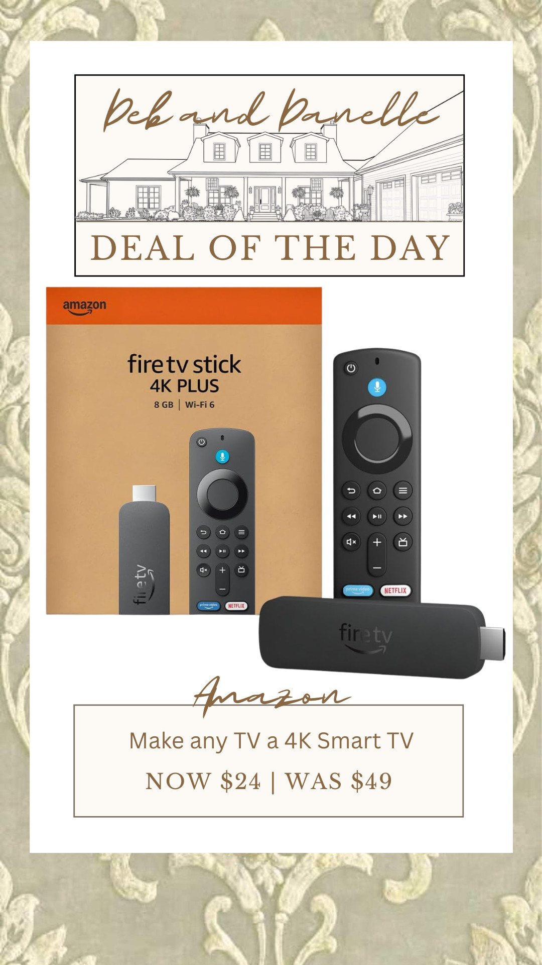 There is a great deal on the 4K Amazon Fire Stick as part of their Prime Day sales event. Plug this into any TV to instantly make it into a 4K smart TV. It is a great way to update an outdated device.  

 #LTKHome #LTKSaleAlert