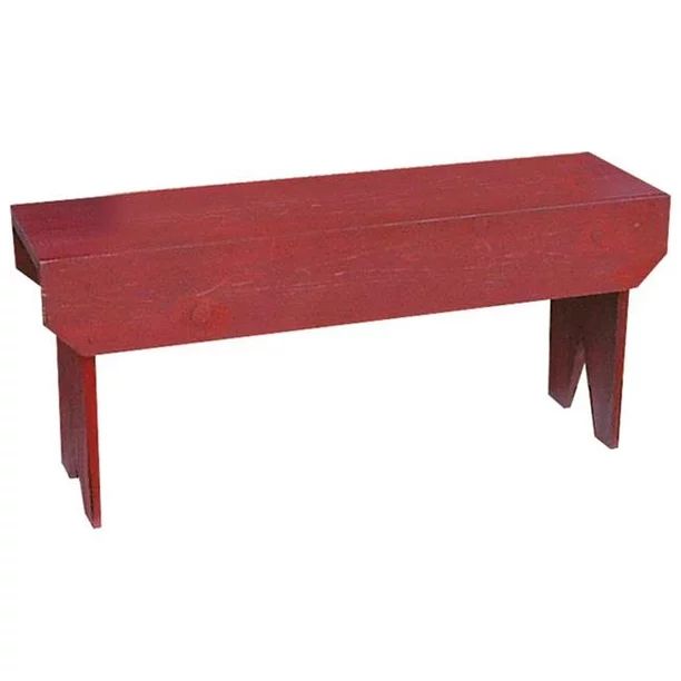 Sawdust City 3 ft. Simple Wood Bench, Antique Red | Walmart (US)