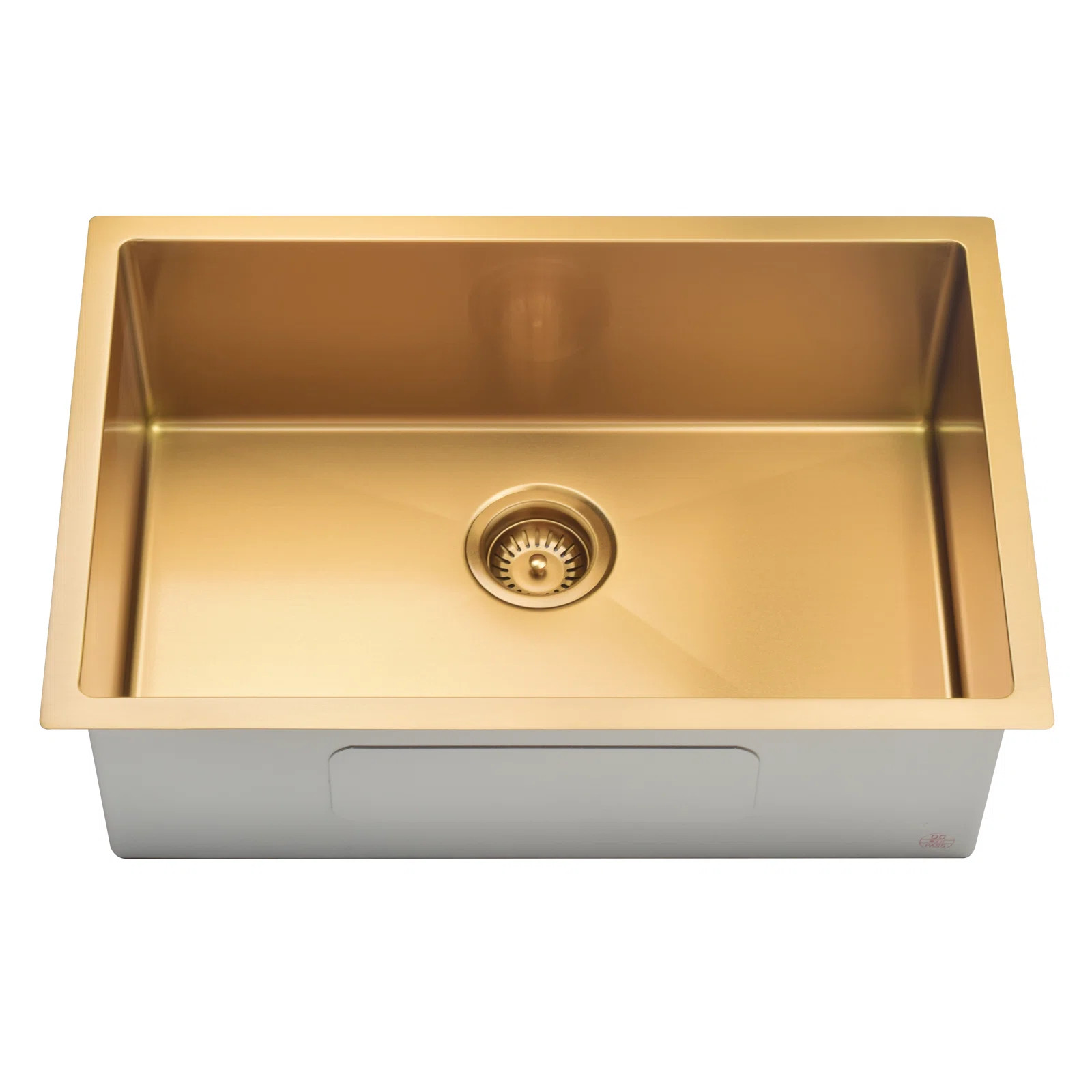 Brushed gold 27" x 18" single bowl undermount kitchen sink 16g stainless steel SANI-2718-BG | Wayfair North America