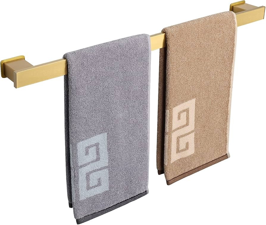 NearMoon Bath Towel Bar, Bathroom Accessories-Premium Thicken Space Aluminum Square Shower Towel ... | Amazon (US)
