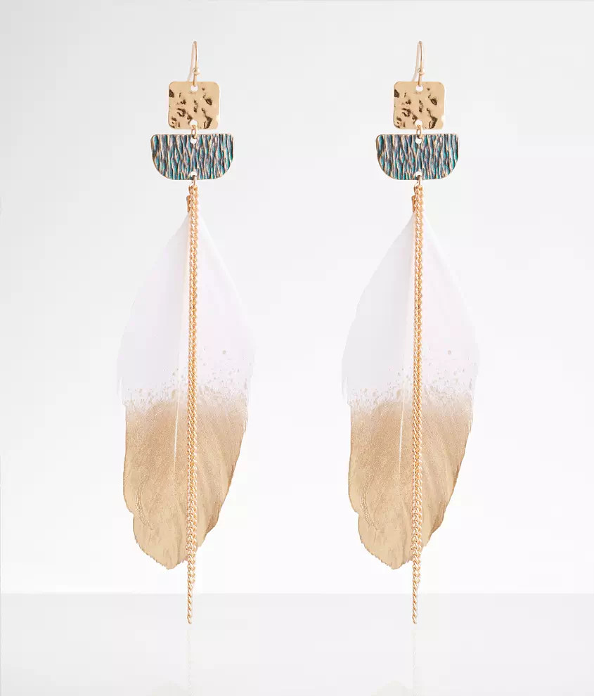 Feather Drop Earring | Buckle