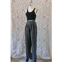 Vintage Grey High Waisted Cotton Trousers | Etsy (US)