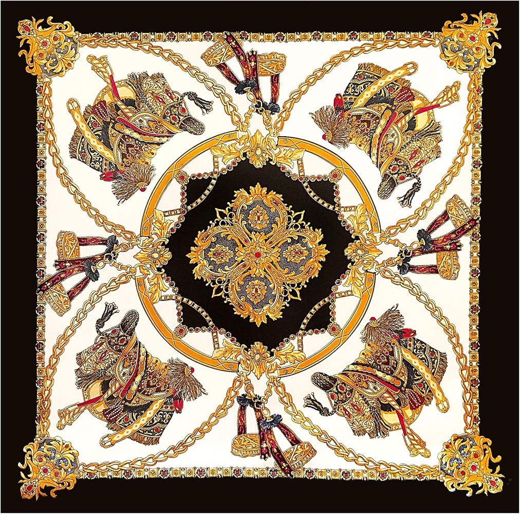 Large Silk Like Satin Scarf Neck Head Wrap 35 Inch Square | Amazon (US)