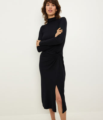 Petite Tish Mock Neck Midi Dress | MichaelStars.com