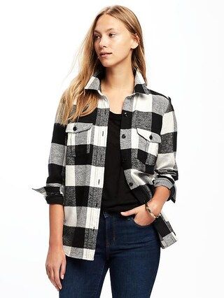 Classic Flannel Shirt Jacket for Women | Old Navy US