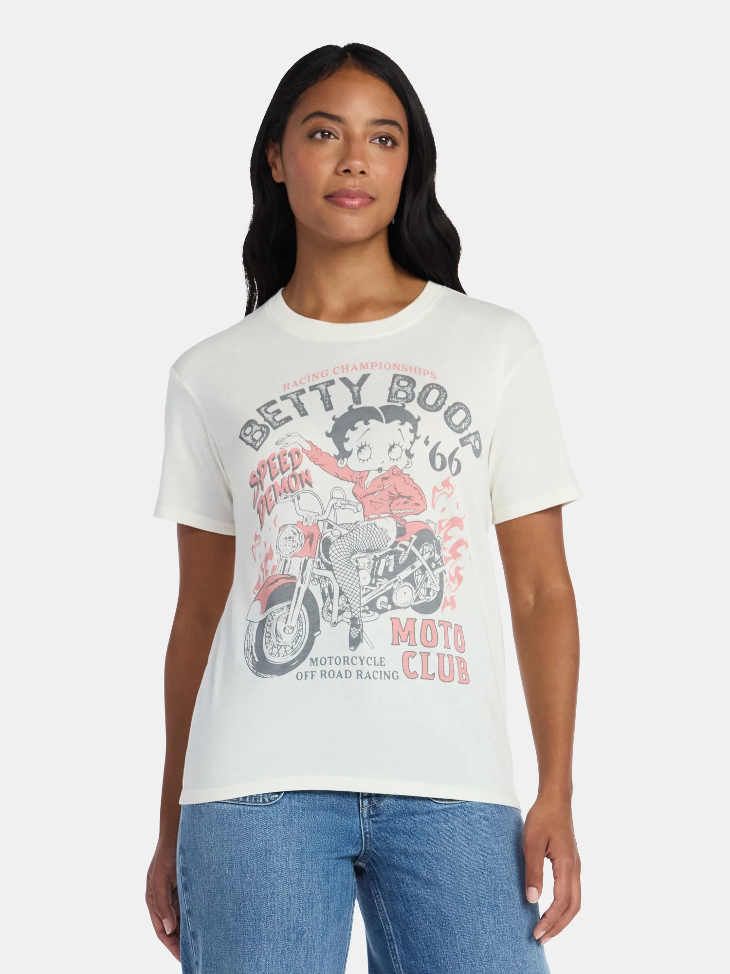 Betty Boop Women's Graphic Tee with Short Sleeves, Sizes XXS-XXL - Walmart.com | Walmart (US)