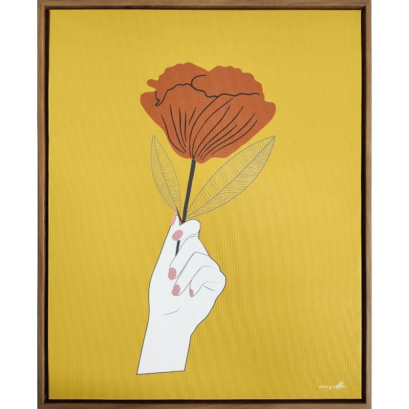16" x 20" Hand Flower Framed Wall Canvas - Oris Eddu | Target