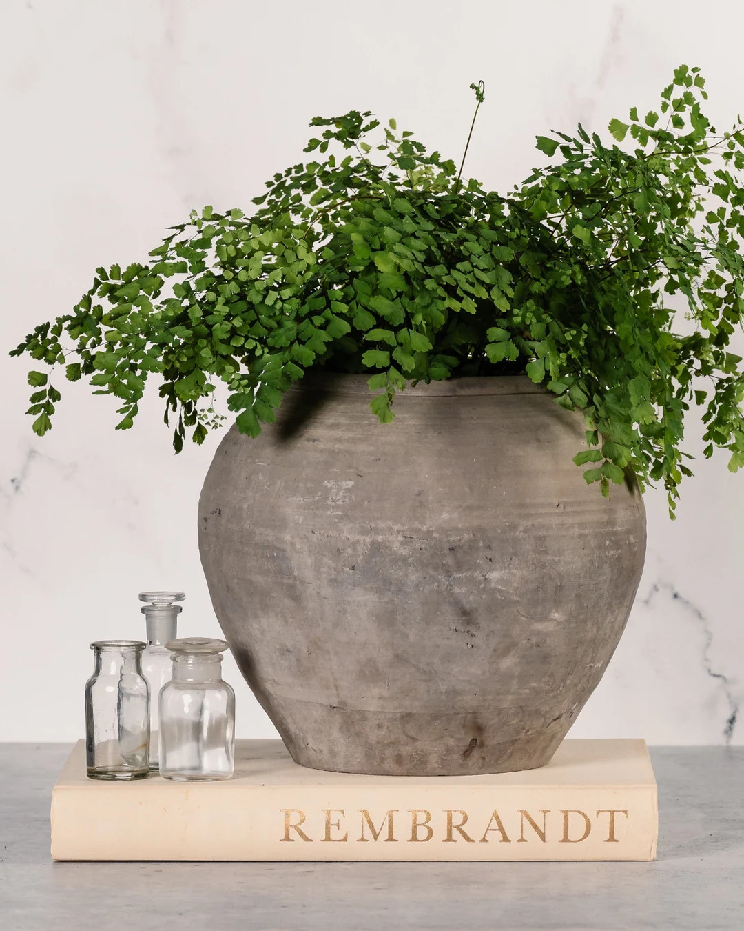 Vintage Clay Pot Black and Grey Large / Medium free Shipping - Etsy | Etsy (US)