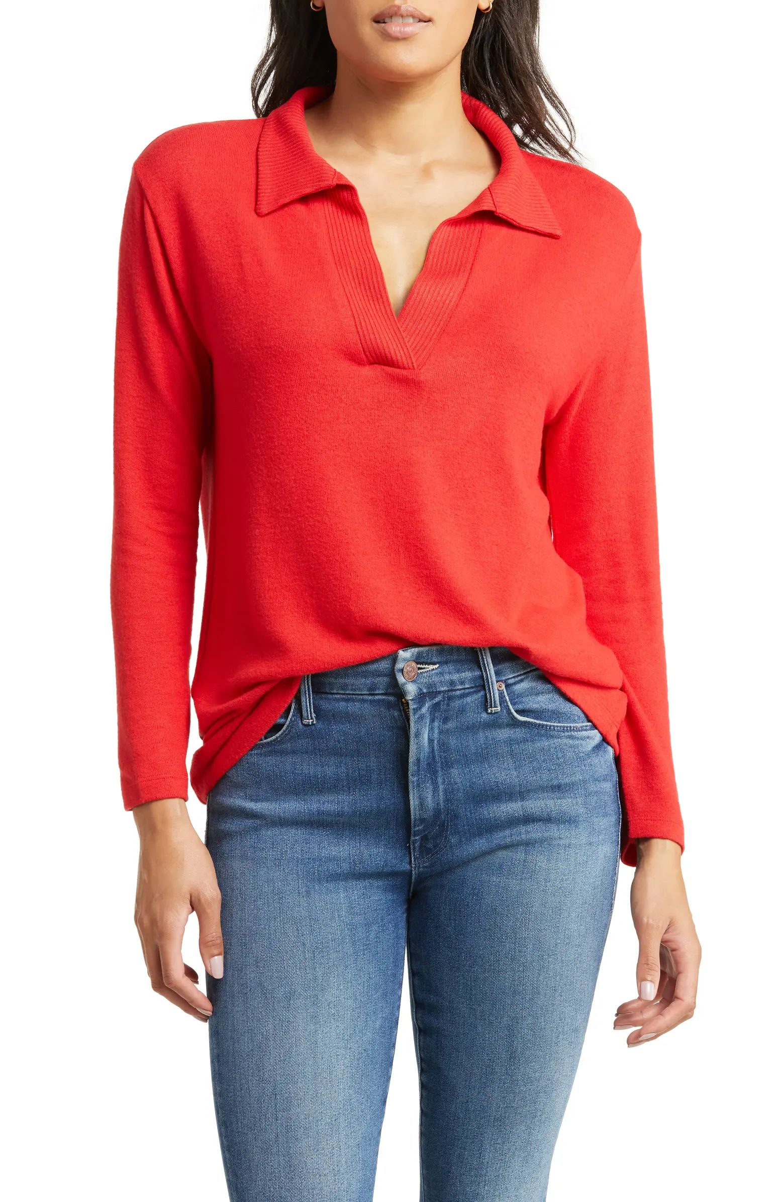 Long Sleeve Knit Polo | Nordstrom