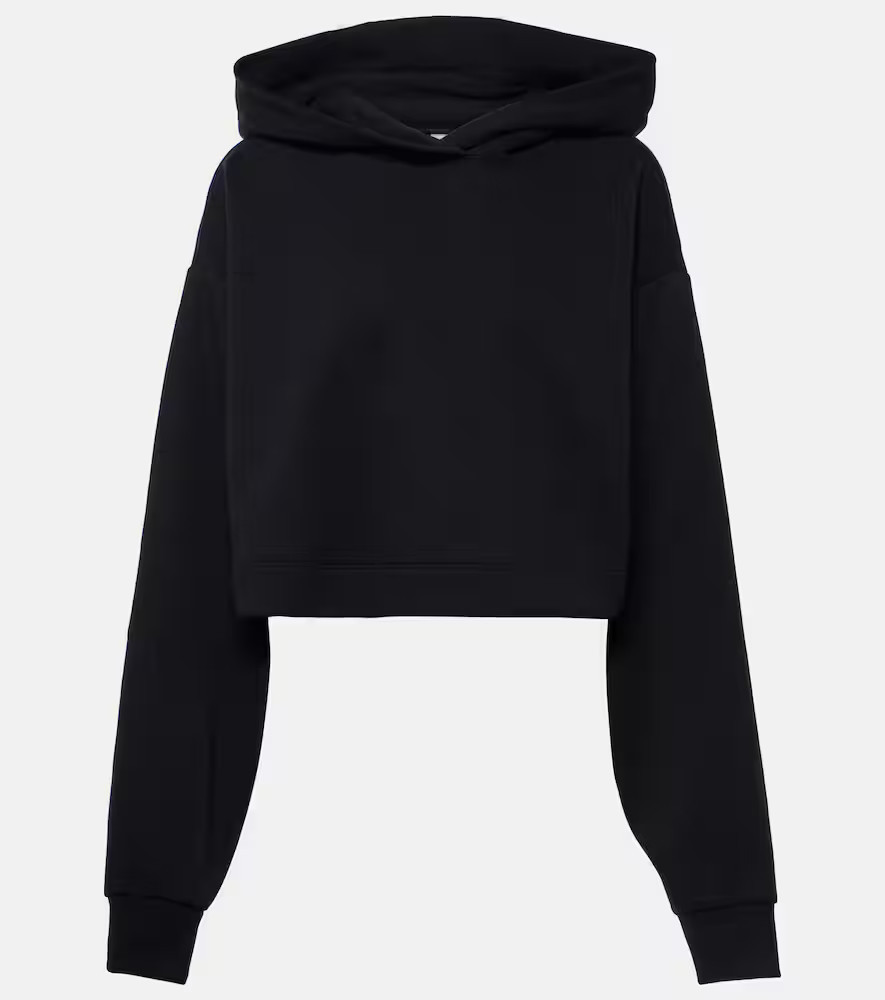 Alo Yoga Bae cropped cotton-blend hoodie | Mytheresa (US/CA)