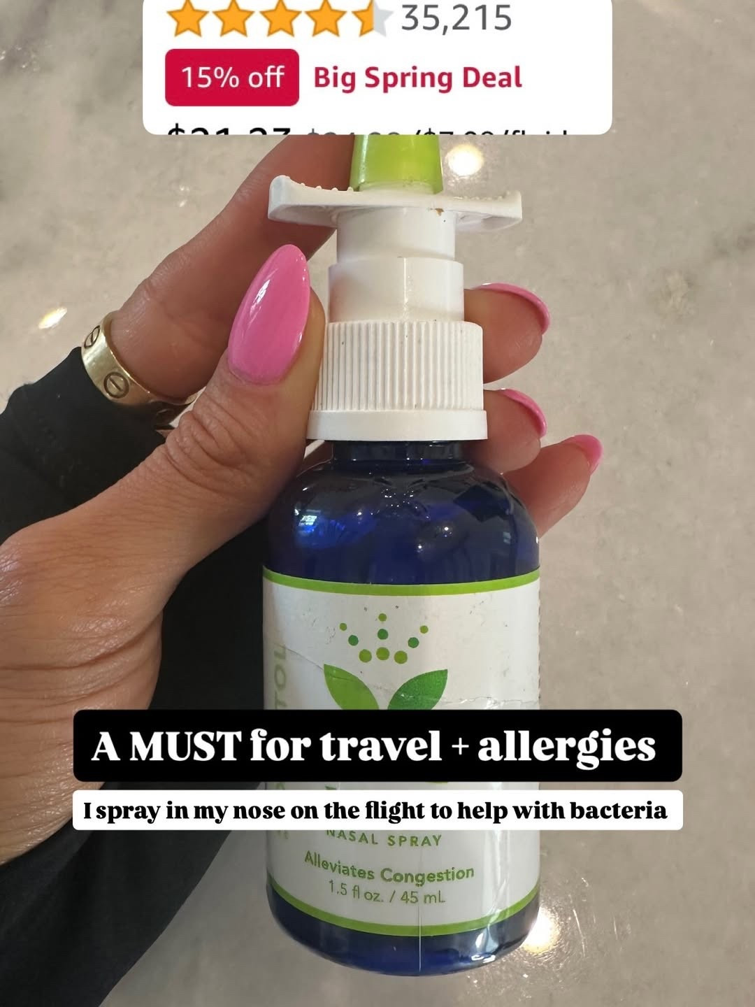 I never travel without this nose spray! Game changer for germs and bacteria from traveling and all natural

#LTKTravel #LTKselfcare