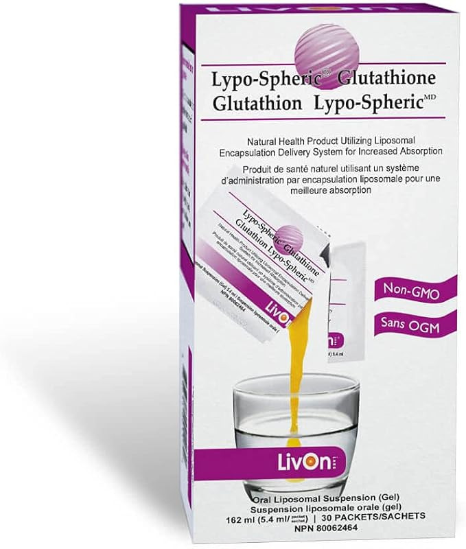 LivOn Laboratories Lypo-Spheric Glutathione 30 Packets (Net 6 fl oz) | 450 milligrams Glutathione... | Amazon (US)