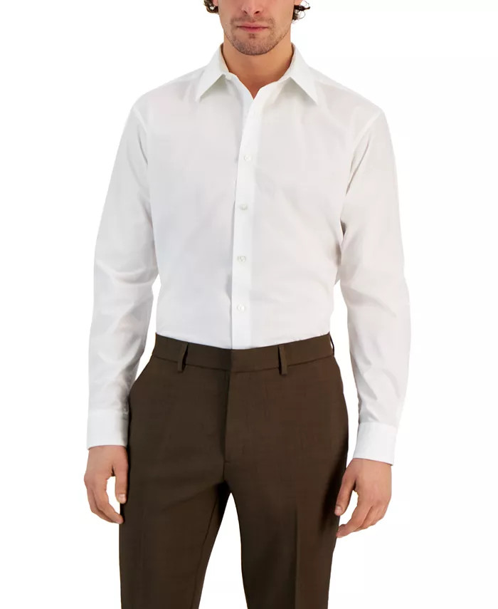 Club Room Men's Regular Fit Solid Dress Shirt, Created for Macy's - Macy's | Macys (US)