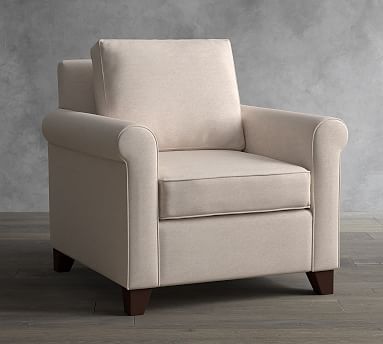 Cameron Roll Arm Upholstered Armchair | Pottery Barn (US)
